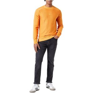 Hugo Boss, Truien, Heren, Oranje, M, Wol, Ronde Hals T-shirt