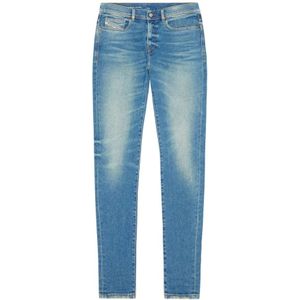 Diesel, Jeans, Heren, Blauw, W30 L32, Katoen, Slim-fit Jeans