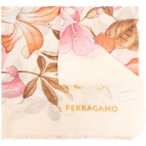 Salvatore Ferragamo, Cashmere sjaal Beige, Dames, Maat:ONE Size