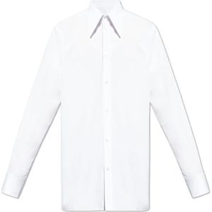 Maison Margiela, Overhemden, Heren, Wit, 2Xl, Katoen, Katoenen shirt