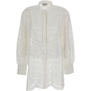 Charo Ruiz Ibiza, Witte Blouse Jeky Wit, Dames, Maat:S