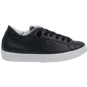 2Star, Zwarte Lage Sneakers Zwart, Dames, Maat:39 EU