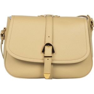 Coccinelle, Tassen, Dames, Beige, ONE Size, Leer, Handtas Magalu Model