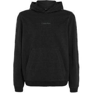 Calvin Klein, Sweatshirts & Hoodies, Heren, Zwart, M, Katoen, Zwarte Sporttrui Klassiek Comfortabel