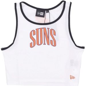 New Era, Tops, Dames, Wit, XS, Katoen, Phoenix Suns Crop Tank Top