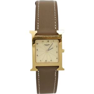 Hermès Vintage, Pre-owned, Dames, Geel, ONE Size, Pre-owned Stainless Steel watches