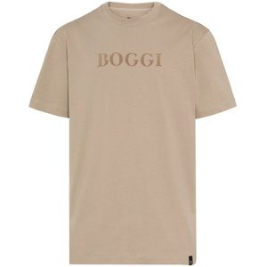 Boggi Milano, Tops, Heren, Beige, XL, Katoen, Katoenen T-shirt