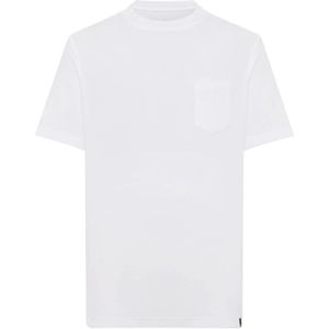 Boggi Milano, Katoen/Nylon T-shirt Wit, Heren, Maat:M