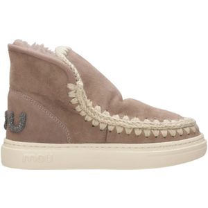 Mou, Schoenen, Dames, Beige, 39 EU, Grijze Glitter Enkellaars