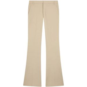 Dondup, Broeken, Dames, Beige, W31, Katoen, Beige Bootcut High Waist Chino