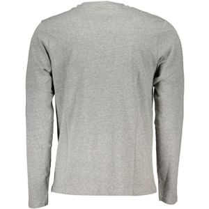 North Sails, Tops, Heren, Grijs, XL, Katoen, Grijze Katoenen Longsleeve T-shirt