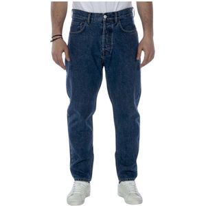 Amish, Jeans Jeremiah Denim Stone Wash Blauw Blauw, Heren, Maat:W33