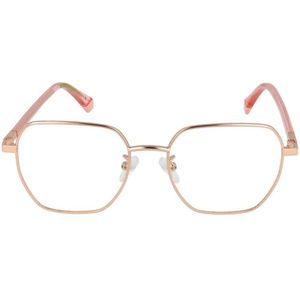 Polaroid, Accessoires, Dames, Geel, ONE Size, Gouden Vierkante Optische Frames Eco Metaal