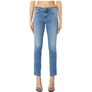Diesel, Jeans, Dames, Blauw, W25, Katoen, Stretch Skinny Jeans voor Dames