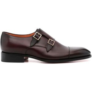 Santoni, Schoenen, Heren, Rood, 41 EU, Burgundy Degrade Monk Calf Schoenen