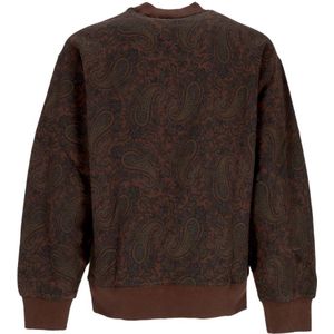 Carhartt Wip, Sweatshirts & Hoodies, Heren, Bruin, L, Katoen, Paisley Crewneck Sweatshirt All Over Print