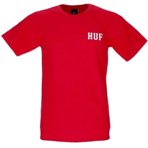 Huf, Tops, Heren, Rood, XL, Klassieke H Tee - Rood Streetwear