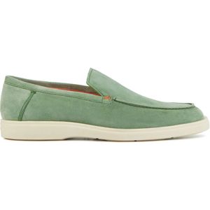 Santoni, Schoenen, Heren, Groen, 42 EU, Suède, Instapschoenen Lichtgroen Suede