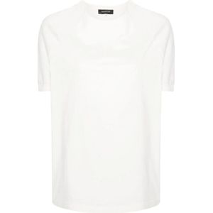 Fabiana Filippi, Tops, Dames, Wit, L, Katoen, Witte Katoenen Jersey T-shirts en Polos