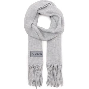 Guess, Accessoires, Dames, Grijs, ONE Size, Wol, Sjaal met Franjes - Grijstinten