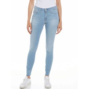Replay, Hoge Taille Skinny Denim Jeans Blauw, Dames, Maat:W25 L30