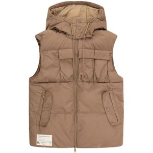 Off The Pitch, Jassen, Heren, Beige, S, Polyester, Heren Beige/Bruin Gewatteerd Bodywarmer