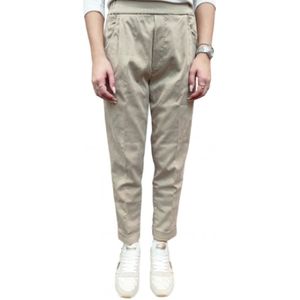 Mason's, Elastische Taille Easy Jogger Chinos Taupe Beige, Dames, Maat:2XS