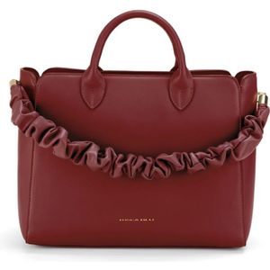 Tosca Blu, Tassen, Dames, Rood, ONE Size, Handtas - Elegante Leren Tote Tas