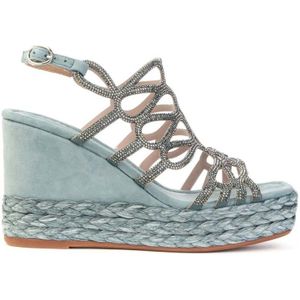 Alma EN Pena, Schoenen, Dames, Blauw, 38 EU, Suède, Wedges