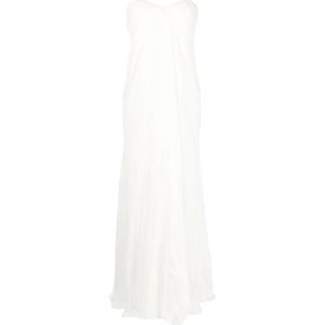 Alexander McQueen, Kleedjes, Dames, Wit, S, Chiffon, Witte jurken