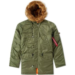 Alpha Industries, Gemonteerde jas Groen, Heren, Maat:L