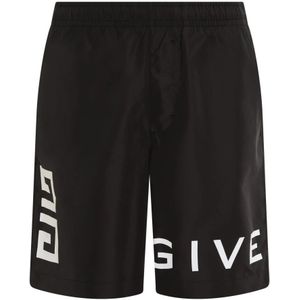 Givenchy, Badkleding, Heren, Zwart, L, Heren 4G Bermuda Shorts