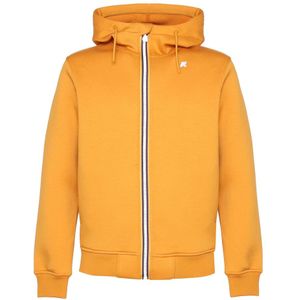 K-Way, Sweatshirts & Hoodies, Heren, Geel, L, Gele Hooded Rits Sweatshirt Jas