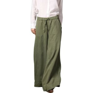 Mason's, Broeken, Dames, Groen, S, Linnen, Relaxed Fit Linnen Tencel Chino Broek