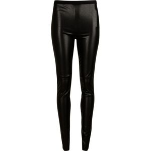 Marc Cain, Zwarte leren look legging Zwart, Dames, Maat:L