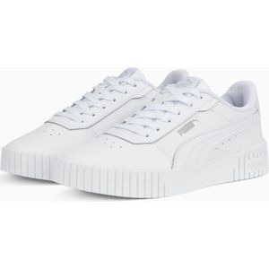 Puma, Leren Geperforeerde Sneakers Wit, Dames, Maat:38 EU