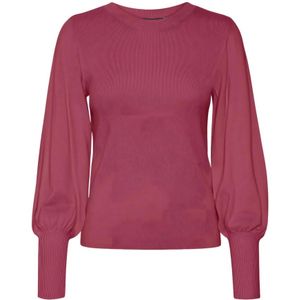 Vero Moda, Truien, Dames, Paars, S, Polyester, Jersey Trui voor Dames