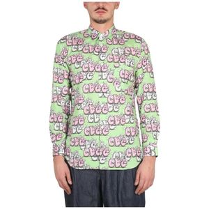 Comme des Garçons, Overhemd With Print X Kaws Groen, Heren, Maat:M