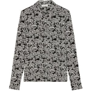 Marc O'Polo, Blouses & Shirts, Dames, Zwart, 2Xs, Spandex, Jersey print blouse regular