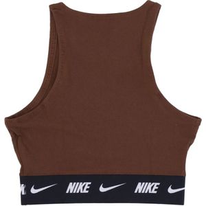 Nike, Sport, Dames, Bruin, S, Katoen, Ademende Crop Tape Top Cacao