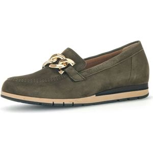 Gabor, Schoenen, Dames, Groen, 37 EU, Suède, Groene Suède Loafers