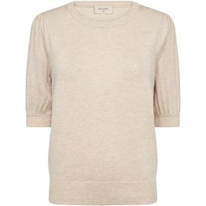 Freequent, Truien, Dames, Beige, 2Xl, Polyester, Moonbeam Gebreide Trui