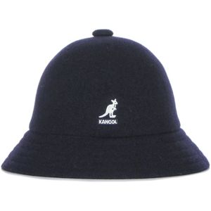 Kangol, Accessoires, Heren, Blauw, L, Wol, Wollen Casual Bucket Hoed Blauw