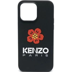 Kenzo, Zwarte Casual Telefoonhoes Zwart, Heren, Maat:ONE Size