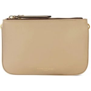 Gianni Chiarini, Tassen, Dames, Beige, ONE Size, Leer, Clutch Tas