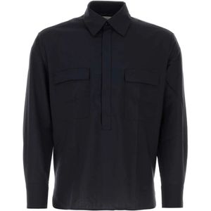PT Torino, Overhemden, Heren, Blauw, M, Wol, Casual Shirts