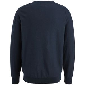 PME Legend, Truien, Heren, Blauw, S, Katoen, Klassieke Amerikaanse R-Neck Gebreide Trui