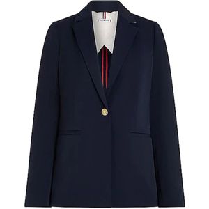 Tommy Hilfiger, Woestijnhemel Gouden Knoop Blazer Blauw, Dames, Maat:M