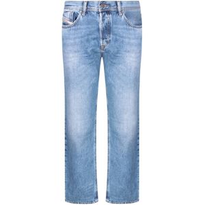 Diesel, Jeans, Heren, Blauw, W34, Katoen, Cropped Jeans