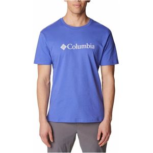 Columbia, Tops, Heren, Blauw, S, Basis Logo Korte Mouw T-shirt